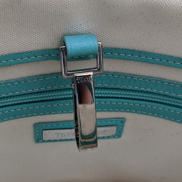 Tiffany & Co Jitney Tote. Authentic Tiffany large canvas & leather - Picture 4 of 4